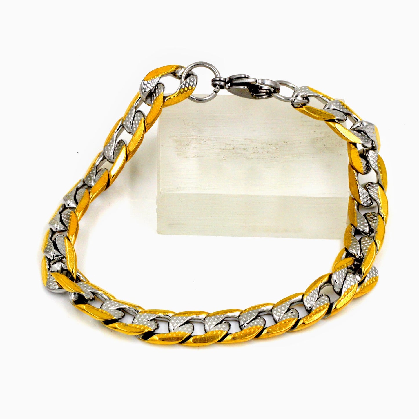 6/8/10mm Inner Star Pattern  Stainless Steel Chain Bracelet For Women asonjewelry