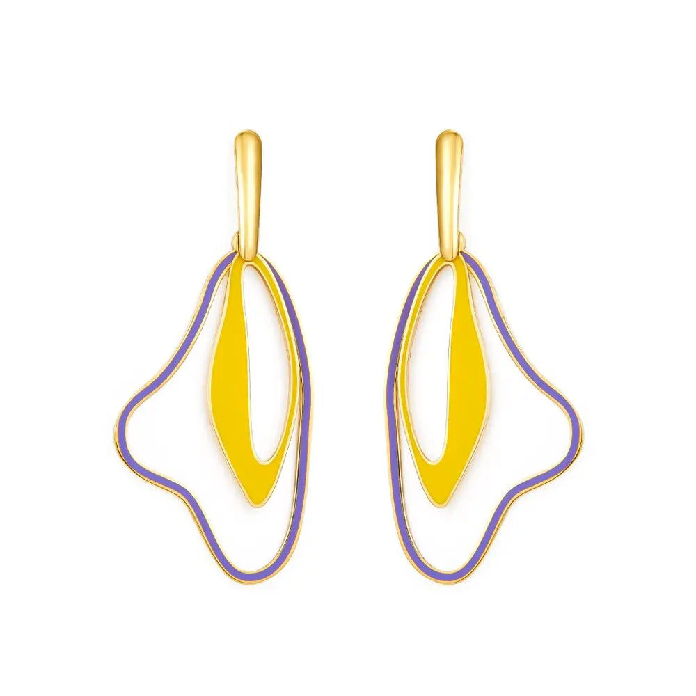 Trendy Woman Geometric Drop Earrings Brand Design Dangle Pendients Steel Acrylic Summer Boho Beach Holiday Jewelry asonjewelry