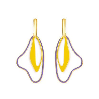 Trendy Woman Geometric Drop Earrings Brand Design Dangle Pendients Steel Acrylic Summer Boho Beach Holiday Jewelry asonjewelry