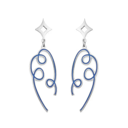 Trendy Woman Geometric Drop Earrings Brand Design Dangle Pendients Steel Acrylic Summer Boho Beach Holiday Jewelry asonjewelry