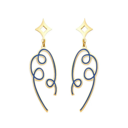 Trendy Woman Geometric Drop Earrings Brand Design Dangle Pendients Steel Acrylic Summer Boho Beach Holiday Jewelry asonjewelry