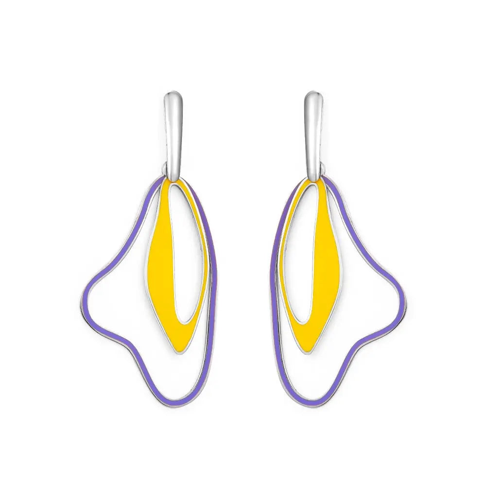 Trendy Woman Geometric Drop Earrings Brand Design Dangle Pendients Steel Acrylic Summer Boho Beach Holiday Jewelry asonjewelry