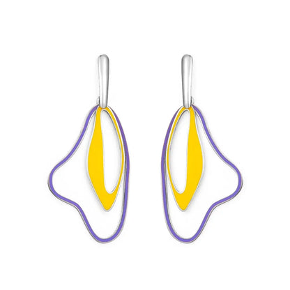 Trendy Woman Geometric Drop Earrings Brand Design Dangle Pendients Steel Acrylic Summer Boho Beach Holiday Jewelry asonjewelry