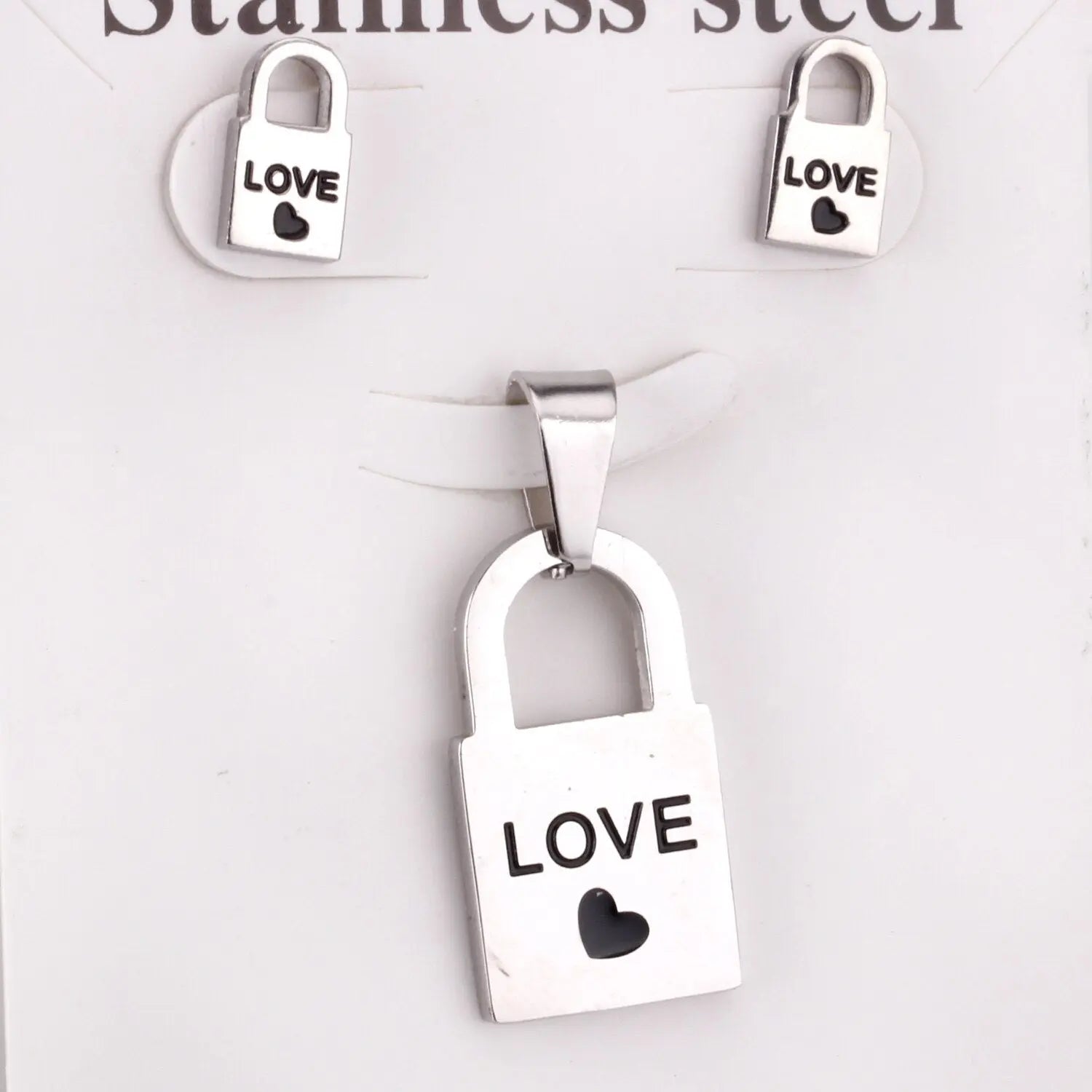 Couple Statement Jewelry Sets Lock Design Love Gifts For Friends Matching Sets Keys And Lock Necklace And Pendients asonjewelry