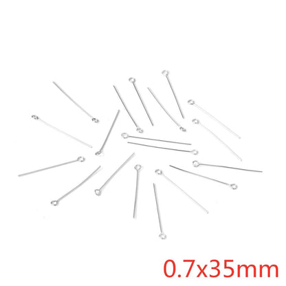 ASON 500pcs/lot Gold/Silver Color Stainless Steel Eye Pin Head Pins Findings Needles Accessories for DIY Jewelry Making Supplies asonjewelry