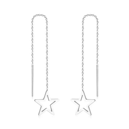 Brincos Star Drop Earring Stainless Steel Long Dangle Christmas  Earrings Fashion Jewelry Earrings 2020 For Women asonjewelry