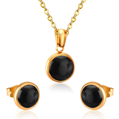 Opal Shell Dubai Wedding Bridal Christmas Jewelry Sets Pendant Necklace Earring For Women Gold Indian Jewellery Set asonjewelry