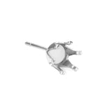 ASON 100pcs/Lot Stainless Steel Round Blank Earring Setting Fit Crystal Cabochons Earring Base for Jewelry Making Accessories