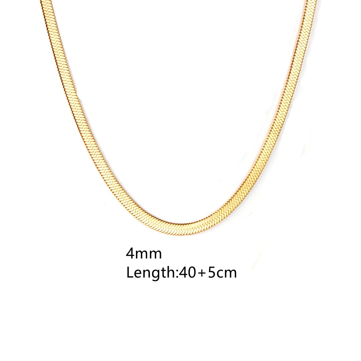 ASON Stainless Steel Twist Snake Fat Snake Blade Chain Necklace Gold Color For Women Men For DIY Fashion Jewelry Making Support asonjewelry