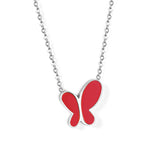 New Fashion Stainless Steel Butterfly Pendant Necklaces For Women Korean Style Office Jewelry bijoux femme