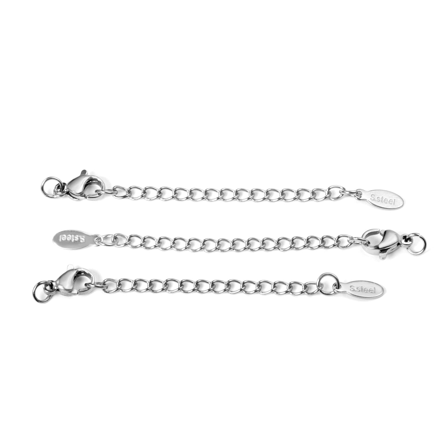 ASON 10pcs/lot Extended Extension Gold Tail Chain Stainless Steel Lobster Clasps Connector DIY Jewelry Making Bracelet Necklaces asonjewelry