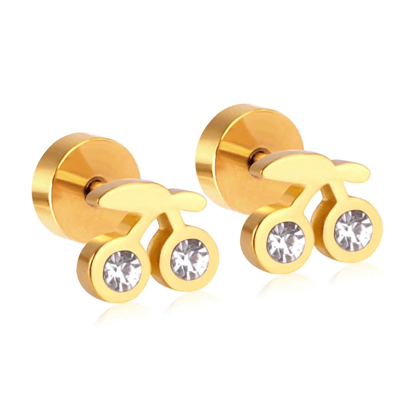 Butterfly Fruit Cute small Earrings Stainless Steel Christmas Stud Earring Sets For Women Jewelry Earings brincos asonjewelry