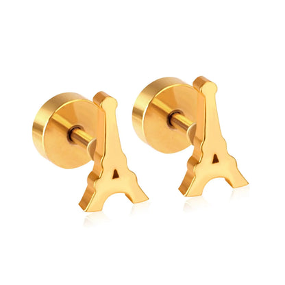 Cute Insect Flower small Earrings Stainless Steel Christmas Stud Earring Sets For Women Jewelry Earings brincos asonjewelry