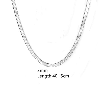 ASON Stainless Steel Twist Snake Fat Snake Blade Chain Necklace Gold Color For Women Men For DIY Fashion Jewelry Making Support asonjewelry