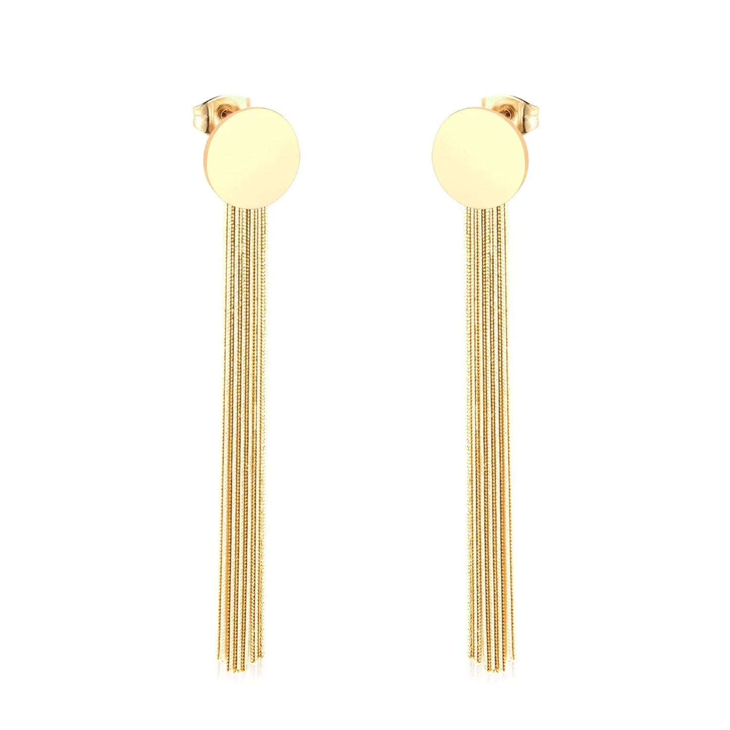 Vestido Jewelry Korean Style Wedding Tassel Drop Earrings Women Stainless Steel Dangle Earings Christmas Pendientes asonjewelry