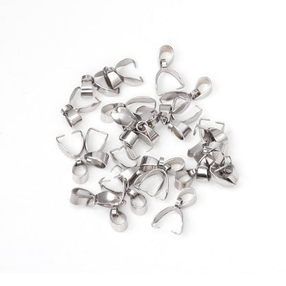 ASON 100pcs Stainless Steel Pendant Buckle Melon Seeds Clasp Hook Necklace Connector Charm Clip Jewelry Finding for DIY Jewelry asonjewelry