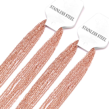 2MM Necklaces For Pendants Bulk Sale 2mm Rolo Cuban Link Chains Necklace Accessories Colliler Stainless  Chains Jewelry asonjewelry