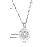 ASON-collares con colgante de concha redonda de Jesús para mujer, gargantilla de acero inoxidable de Color dorado, joyería para regalo de aniversario 