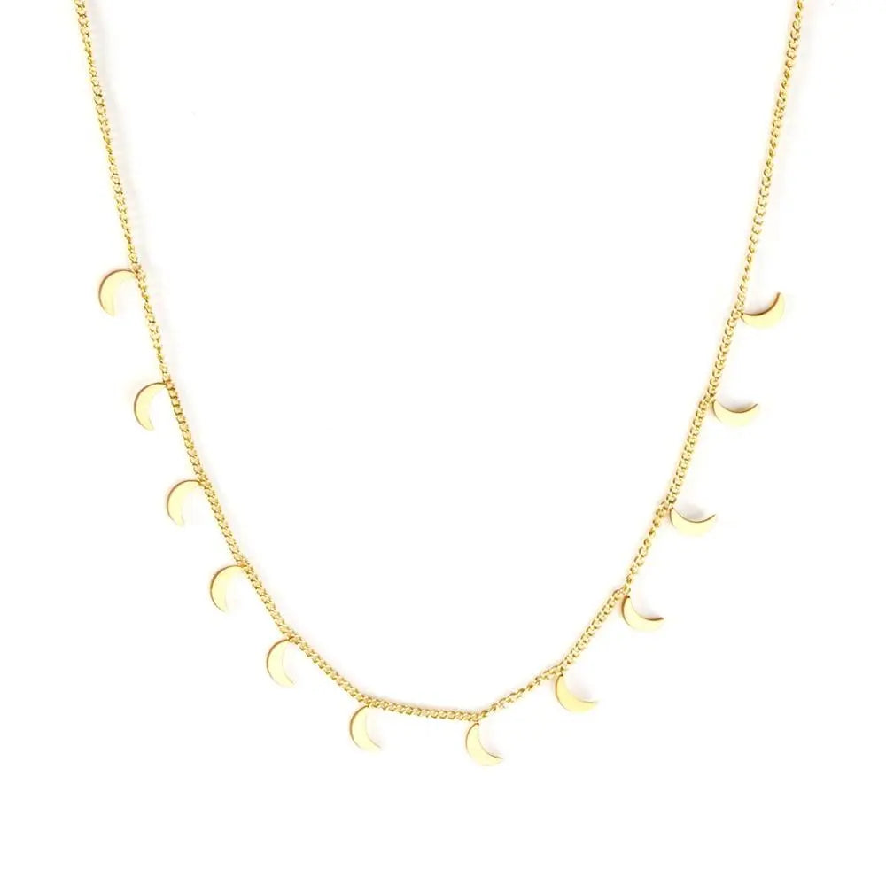 Bohemia Star Collier Elegant Stainless Steel Jewelry Flash Women's Chains Necklaces Office Lady Collars asonjewelry