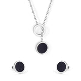 New Arrival Stainless Steel Gold/Silver Color Necklaces Earrings Sets Necklace For Women Party Jewellry Accessories