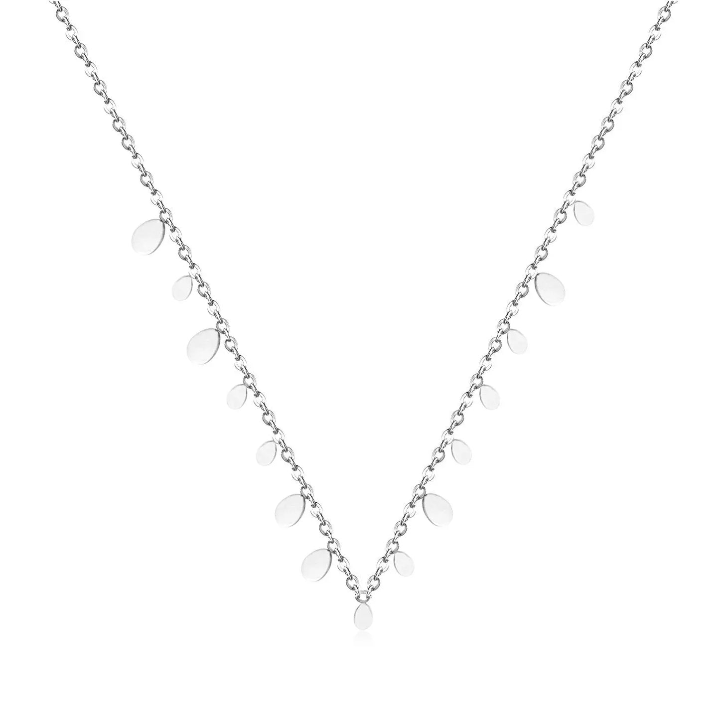 Water Drop Pendant Stainless Steel Necklace Jewelry Women's Chains Necklaces Collars Accessories Party 2020 Hot asonjewelry