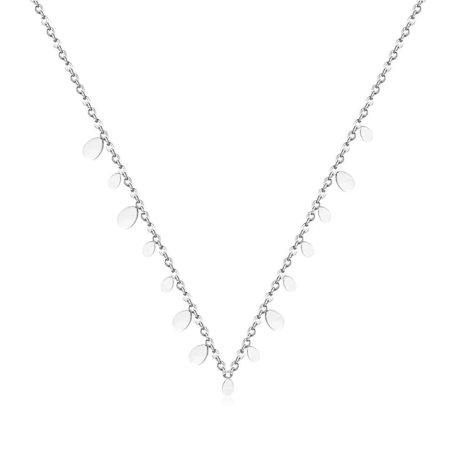 Water Drop Pendant Stainless Steel Necklace Jewelry Women's Chains Necklaces Collars Accessories Party 2020 Hot asonjewelry