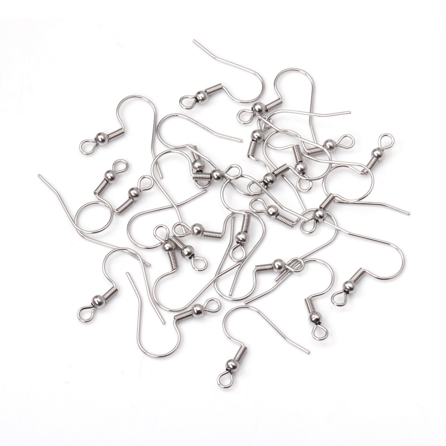 ASON 100 Gold/Silver Color Stainless Steel Earring Hooks,With Steel Ball Jewelry, Can Be Used For DIY Jewelry Making Accessories asonjewelry