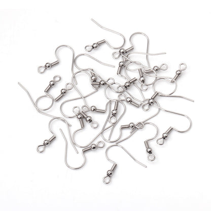 ASON 100 Gold/Silver Color Stainless Steel Earring Hooks,With Steel Ball Jewelry, Can Be Used For DIY Jewelry Making Accessories asonjewelry