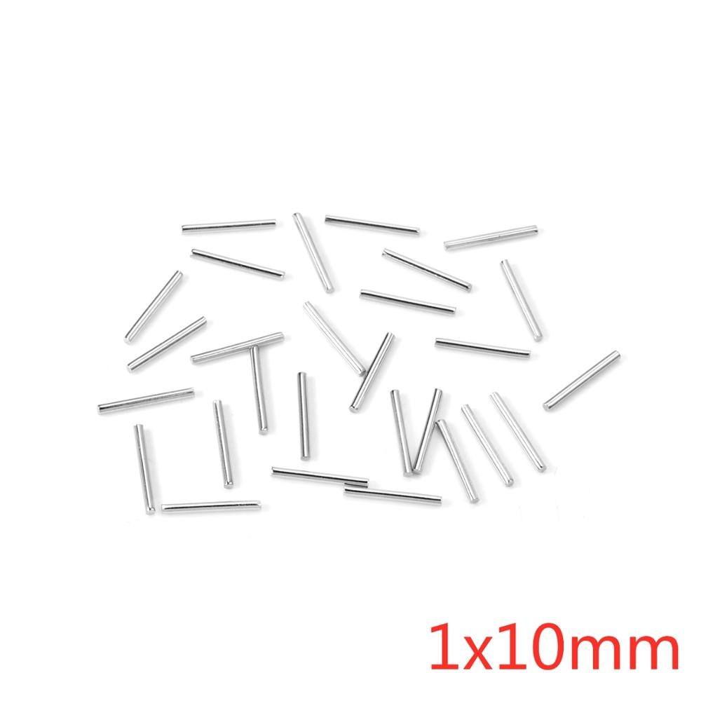 ASON 100pcs/lot Stainless Steel Bar Metal Rod Charm Accessories for DIY Jewelry Making Supplies asonjewelry