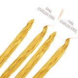 ASON 10pcs/Lot Snake Long Chains Necklace Women Accessories Stainless Steel 1mm 45cm/50cm/55cm/60cm For Jewelry Making Wholesale