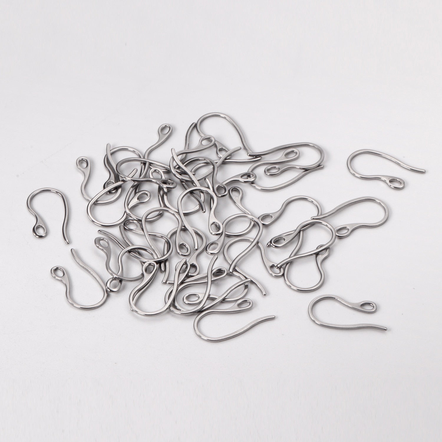 100pcs/lot Fashion Earring Ear Hook Stainless Steel Gold Silver Color Wholesale Hooks Earwires For DIY Jewelry Making Finding asonjewelry