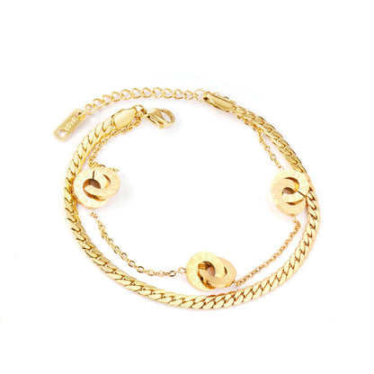 2022 Office Ladies Decor Heart Bracelets Charm Steel Gold Girls Chunky Chain Braclet For Women Valentines Gift Hand asonjewelry