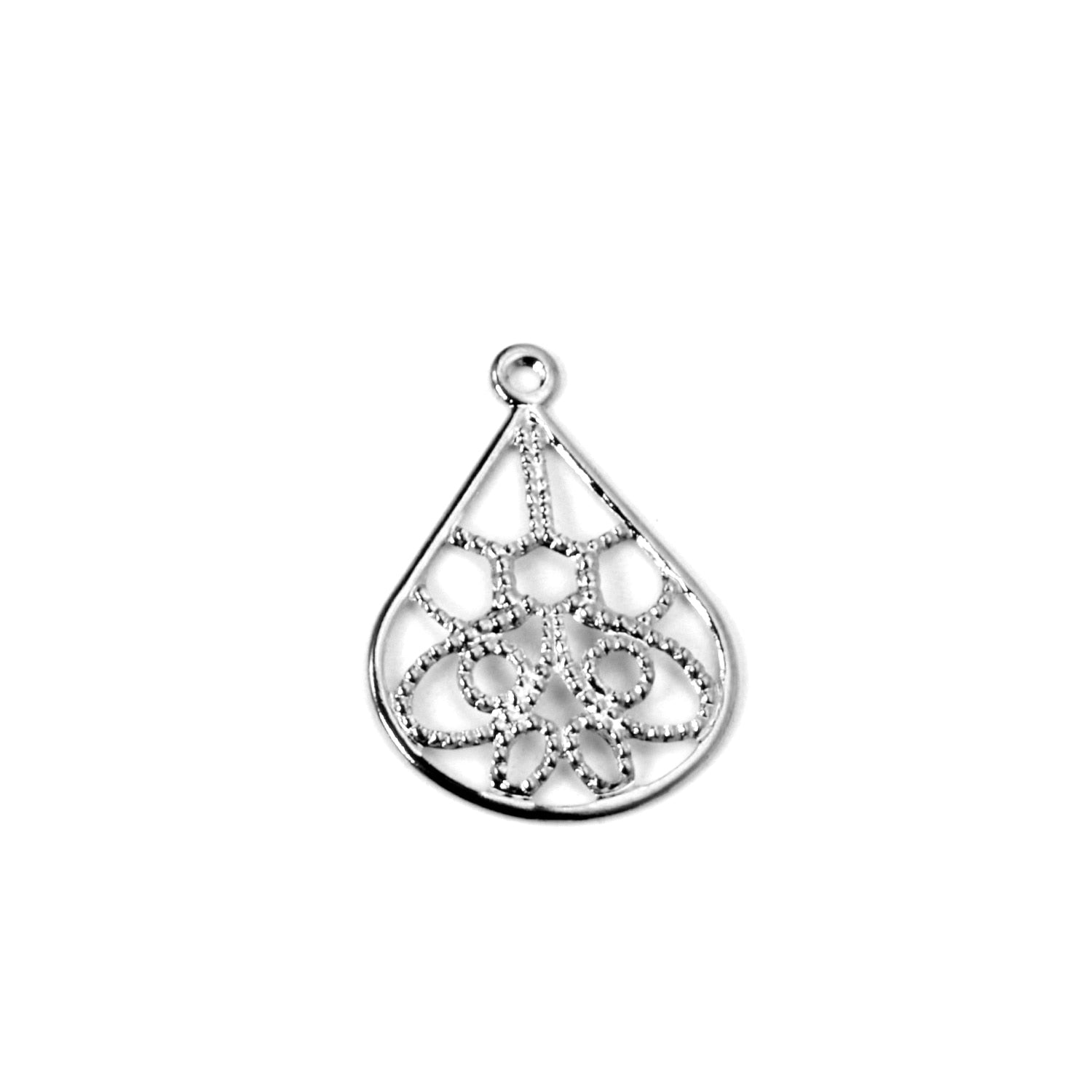 ASON 100 Pcs/Lots Classical Water Droplets Charm 316L Stainless Steel  For Necklace Earring DRY Handmade Jewelry Making Supplies asonjewelry