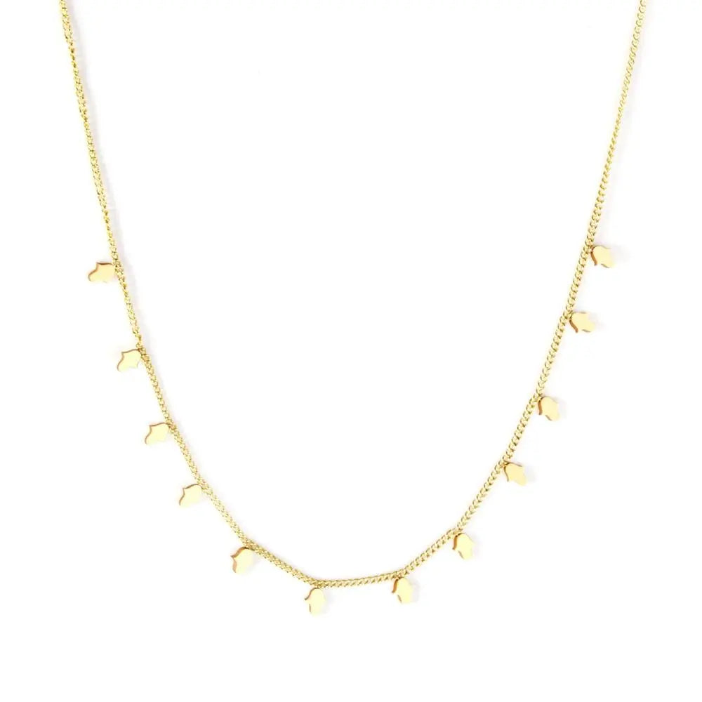 Bohemia Star Collier Elegant Stainless Steel Jewelry Flash Women's Chains Necklaces Office Lady Collars asonjewelry