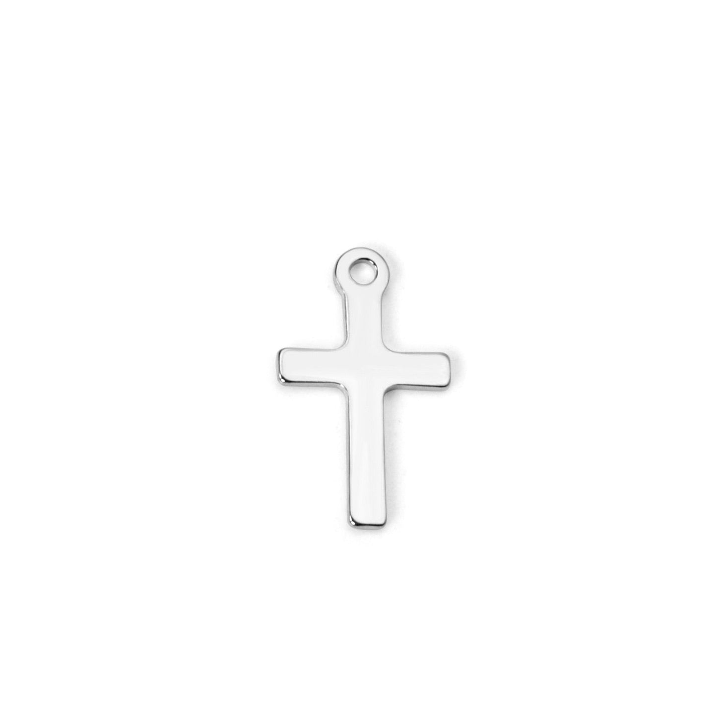 ASON 100Pcs/Lots Cross Charms 316L Stainless Steel Religious Pendant Gold Silver Color For Necklace DIY Jewelry Making Supplies asonjewelry