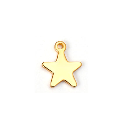 ASON 100 Pcs/Lot Star Charms 316L Stainless Steel Stars Pendant Gold Silver Color With Holes For DIY Jewelry Making Supplies asonjewelry