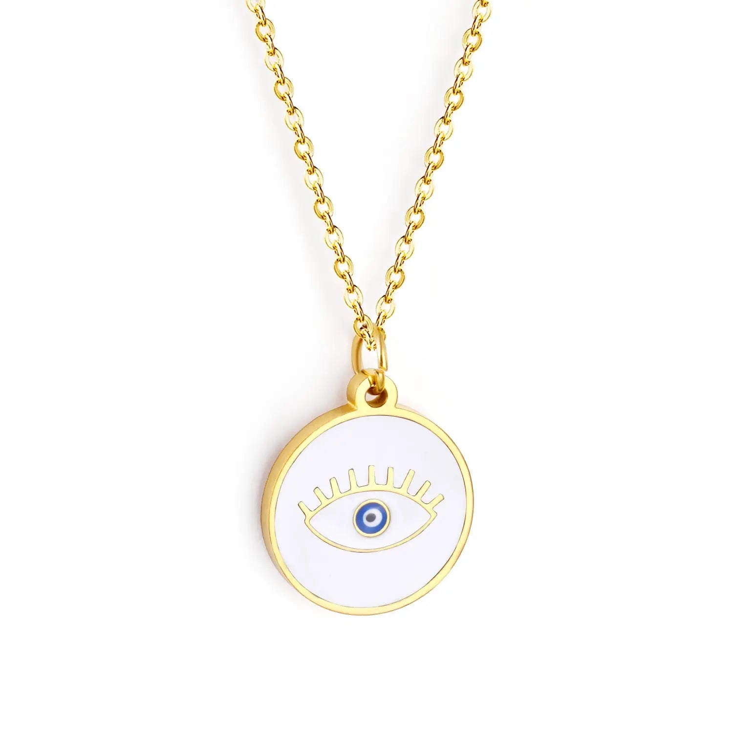 Blue Turkish Eyes Jewelry Evil Eyes Necklaces For Woman Stainless Steel Choker Fashion Aesthetic Eyes Strange Thing asonjewelry