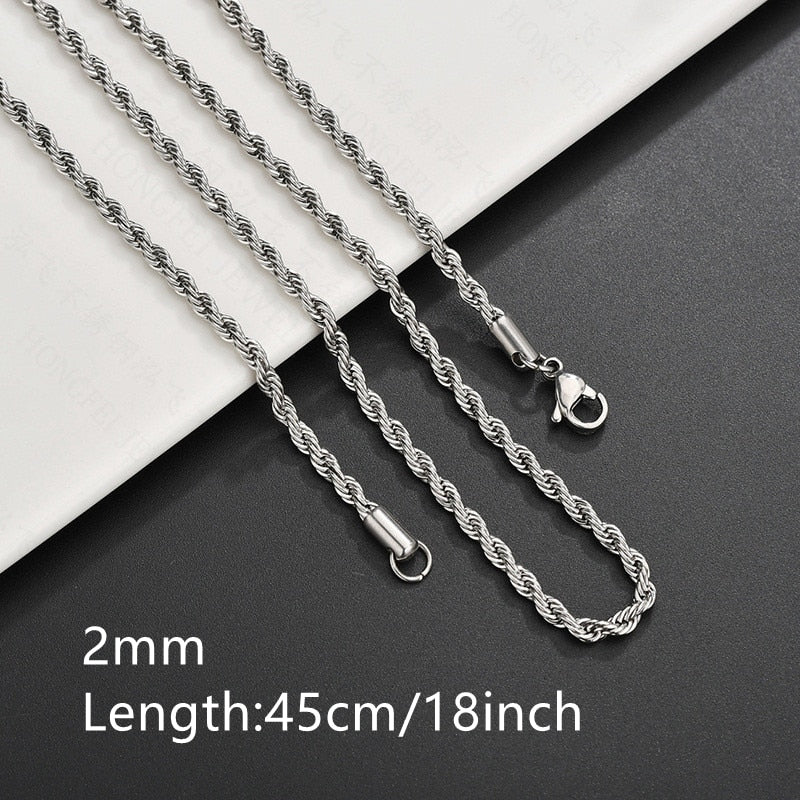 ASON Stainless Steel Twist Snake Fat Snake Blade Chain Necklace Gold Color For Women Men For DIY Fashion Jewelry Making Support asonjewelry
