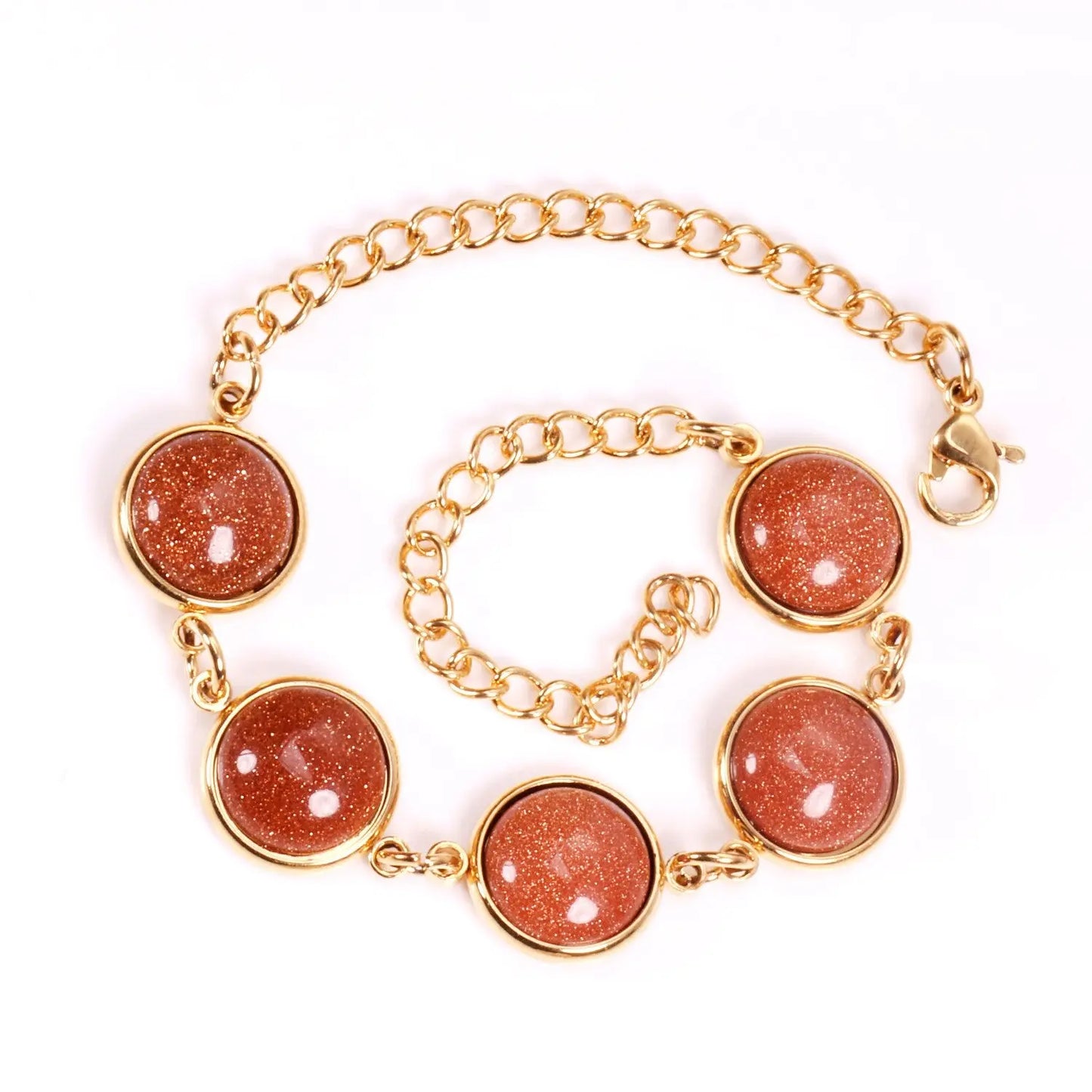 Green red rineston zircon chain bracelet charms stainless steel bracelet & bangle gold vacuum bracelets pulseras asonjewelry