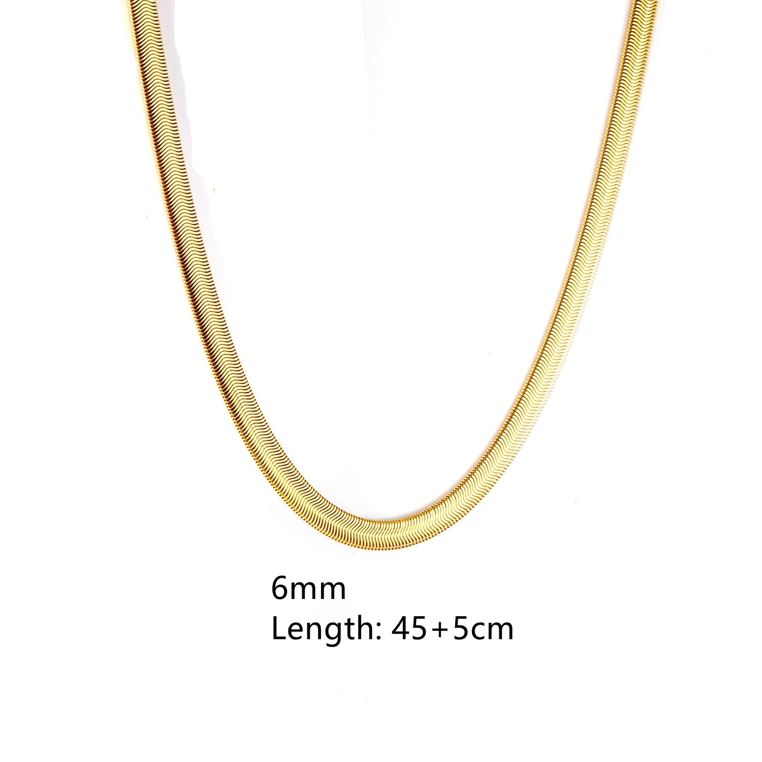 ASON Stainless Steel Twist Snake Fat Snake Blade Chain Necklace Gold Color For Women Men For DIY Fashion Jewelry Making Support asonjewelry