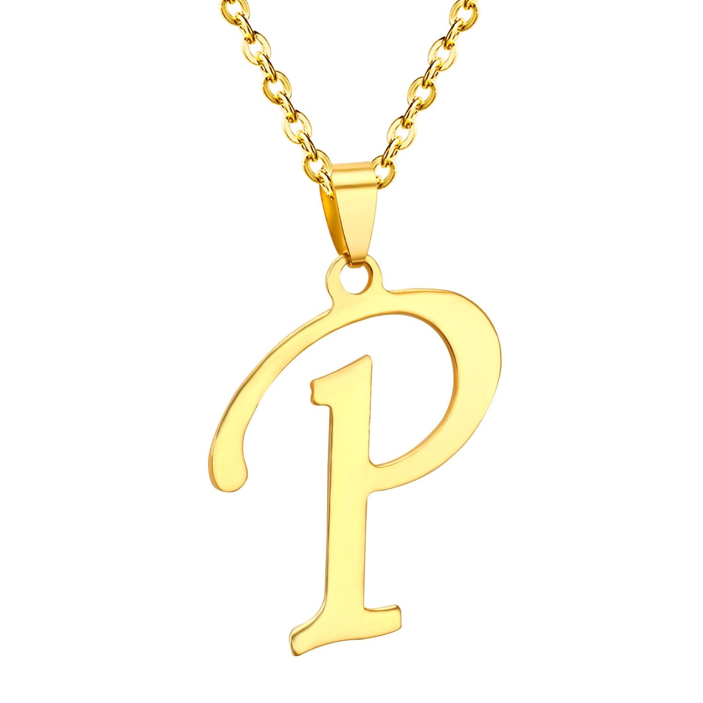 ASON Initial 26 Letters A-Z Gold Color Stainless Steel Modern Chain Choker Pendant Necklaces For Women Fashion Jewelry asonjewelry