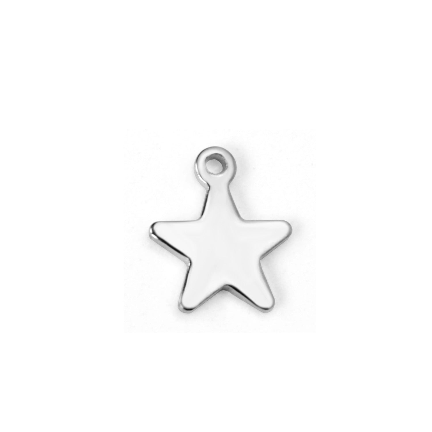 ASON 100 Pcs/Lot Star Charms 316L Stainless Steel Stars Pendant Gold Silver Color With Holes For DIY Jewelry Making Supplies asonjewelry