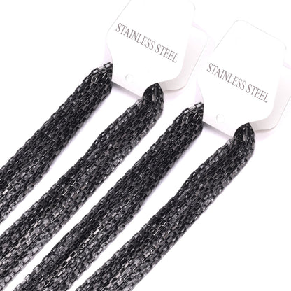 ASON 10pcs/Lots Long Necklace Women Collar 2MM Gold Black Rose Silver Color Stainless Steel Box Chains Necklaces Wholesale asonjewelry