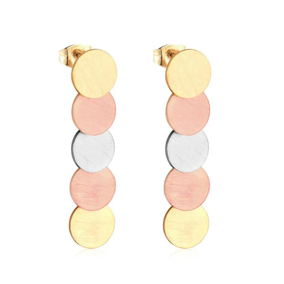 korean style Drop Square Round Earing Stainless Steel 2020 Dangle Earrings Set For Women Fashion Jewelry Party Gift asonjewelry