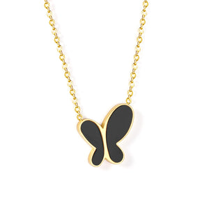 New Fashion Stainless Steel Butterfly Pendant Necklaces For Women Korean Style Office Jewelry bijoux femme
