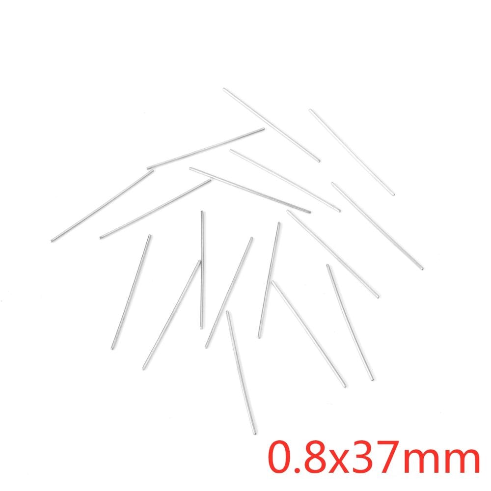 ASON 100pcs/lot Stainless Steel Bar Metal Rod Charm Accessories for DIY Jewelry Making Supplies asonjewelry