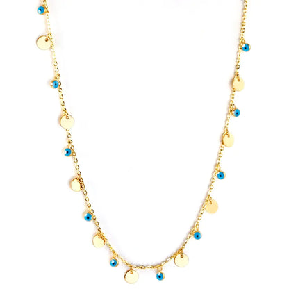 Blue Turkish Eyes Jewelry Evil Eyes Necklaces For Woman Stainless Steel Choker Fashion Aesthetic Eyes Strange Thing asonjewelry