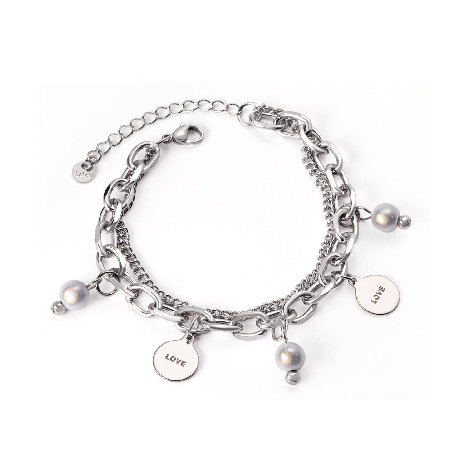 2022 Office Ladies Decor Heart Bracelets Charm Steel Gold Girls Chunky Chain Braclet For Women Valentines Gift Hand asonjewelry