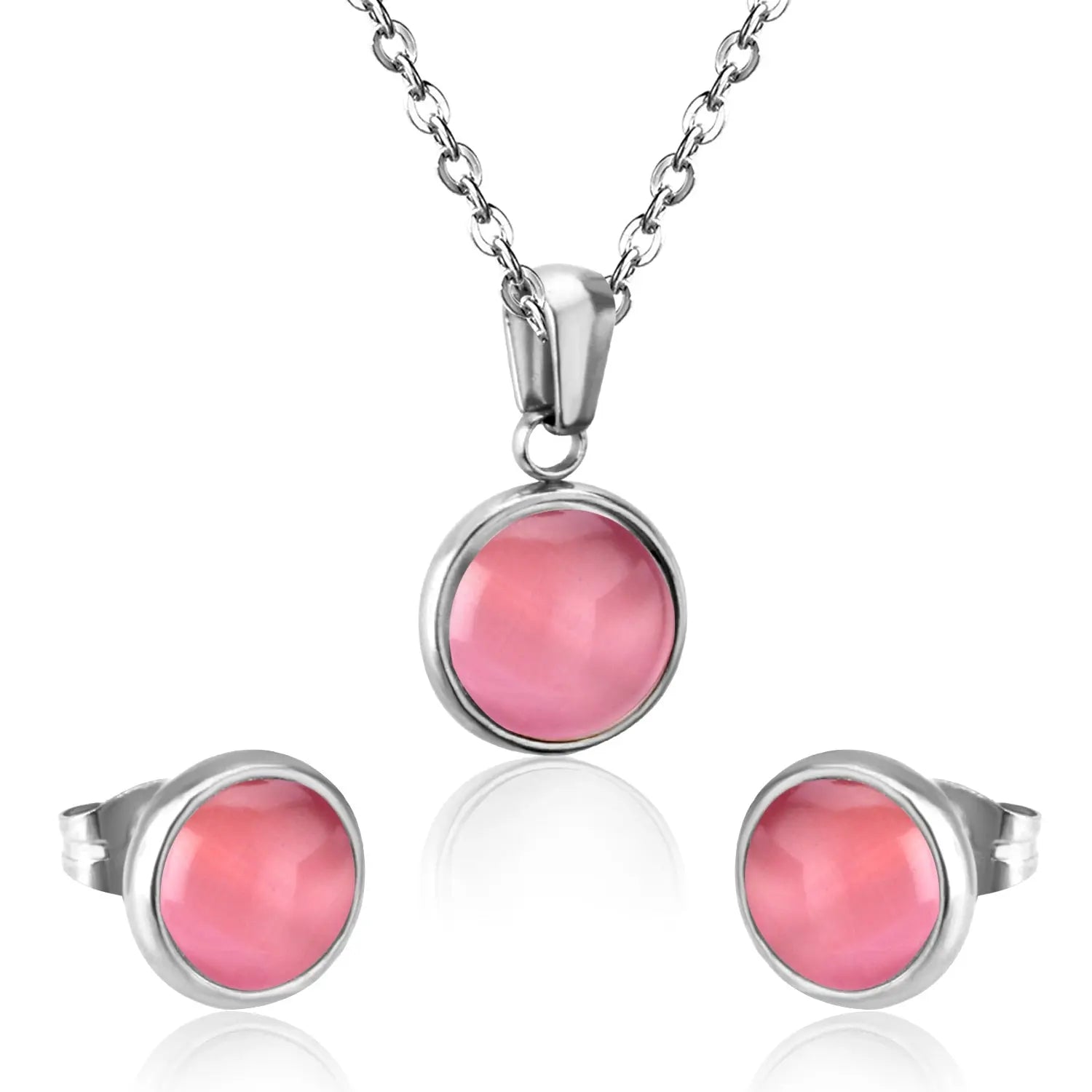 Opal Shell Dubai Wedding Bridal Christmas Jewelry Sets Pendant Necklace Earring For Women Gold Indian Jewellery Set asonjewelry