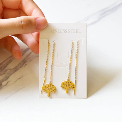 Brincos Stainless Steel Black Shell Tassel Drop Dangle Earrings Butterfly Korean Fairy Jewelry Chain Long Earing asonjewelry